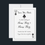Save The Date King Clubs Ace Spades Wedding Invite<br><div class="desc">Save The Date Clubs playing card design,  perfect to let your guests know your event date! Matching item to the Collection! Front and back included.</div>