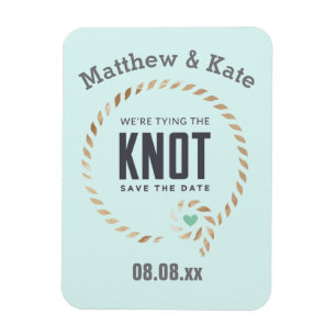 Save the Date Knot Style Custom Magnet