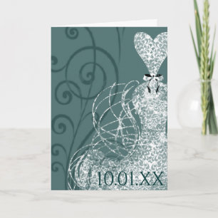 Save the Date -Lace Bride's Gown - Customized Announcement