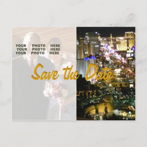 Save the Date Las Vegas Announcement Postcard