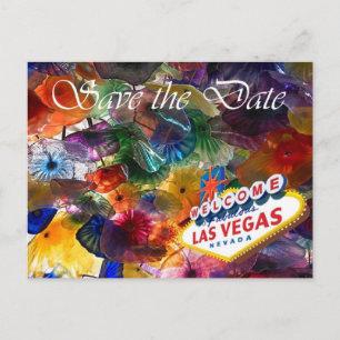 Save the Date Las Vegas Flowers Postcards