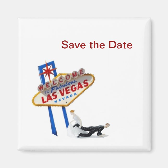 Save the Date Las Vegas Magnet (Front)