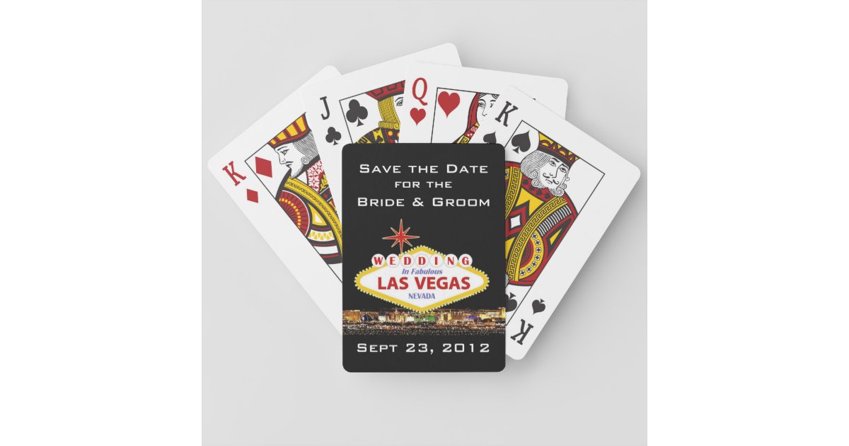 Save the Date Las Vegas Poker Cards