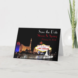 Save the Date Las Vegas Wedding Card Beth