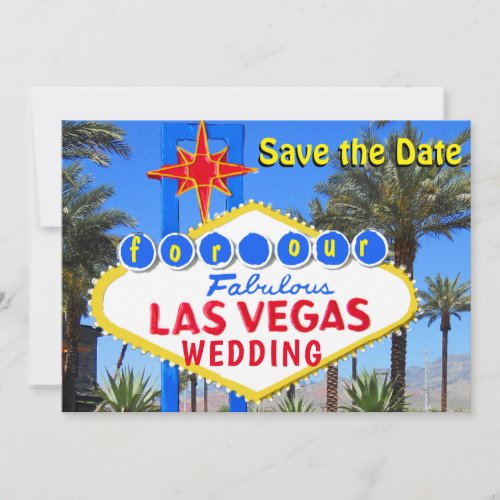 Save the Date Las Vegas Wedding Invitation