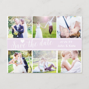 SAVE THE DATE Lavender Wedding 6 PHOTO Postcard