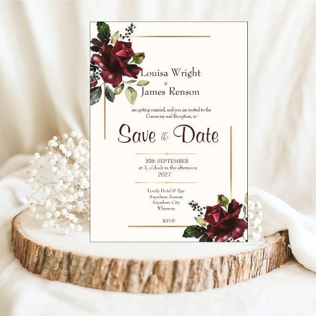 Save the Date, Lavish Florals Invitation (Creator Uploaded)