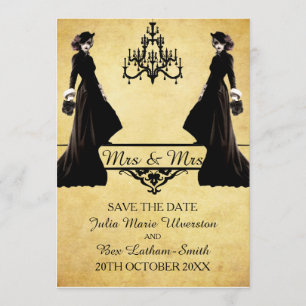 Save The Date - Lesbian Gothic Steampunk Style