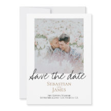 Save The Date LGBTQ Rainbow Personalized Photo
