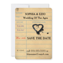 Save the Date Library Card