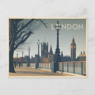 Save the Date   London Announcement Postcard