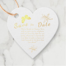 Save The Date Love Heart Favor Tag