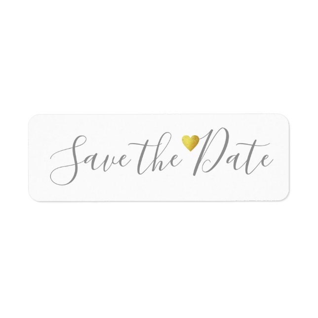 Save the Date love weddings Label (Front)