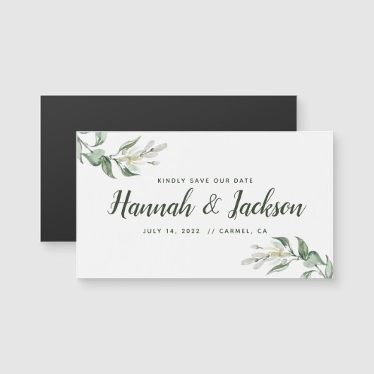 Save The Date *Lovely Greenery* Magnet (Front/Back)
