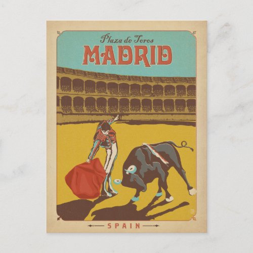 Save the Date  Madrid Spain Announcement Postcard