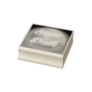 Save the Date Magical Moon Rubber Stamp