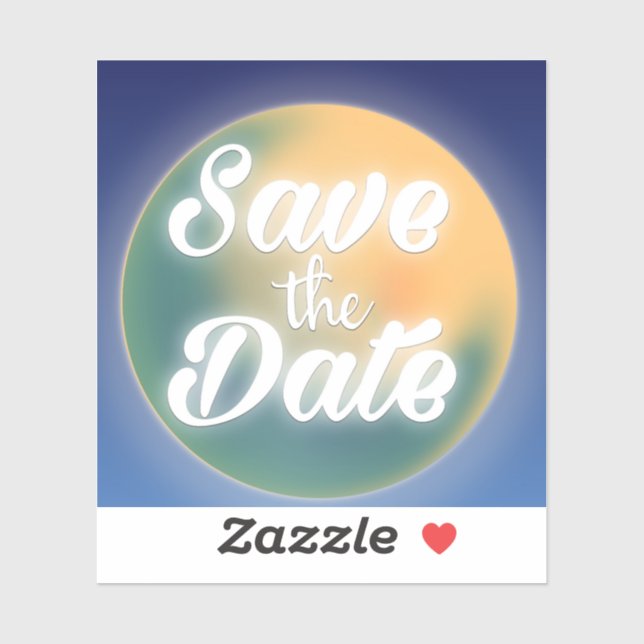 Save the Date Magical Moon Sticker (Sheet)