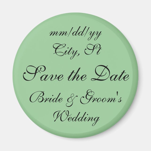Save the Date magnet (Front)