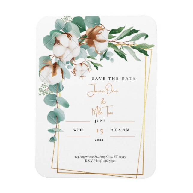 save the date magnet  (Vertical)