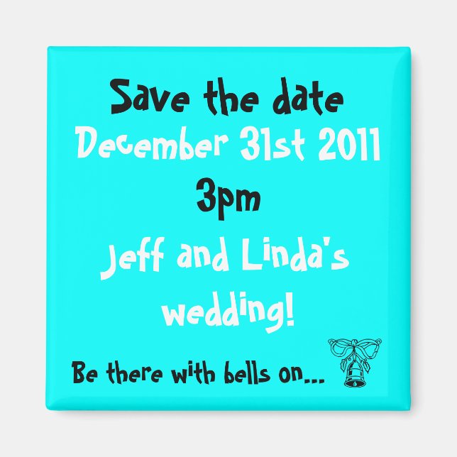 Save the date magnet (Front)