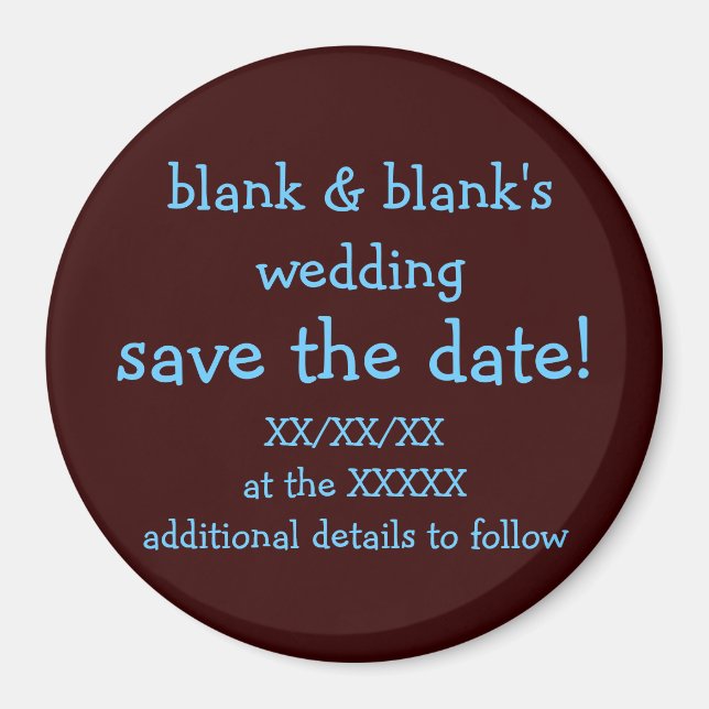 save the date magnet (Front)