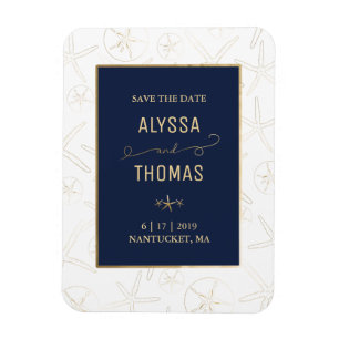 Save the Date Magnet - Beach Wedding, Starfish