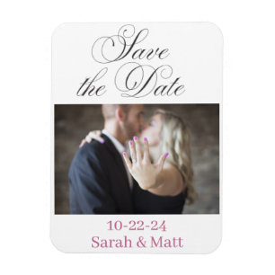 Save the date magnet Beachy personalized photo