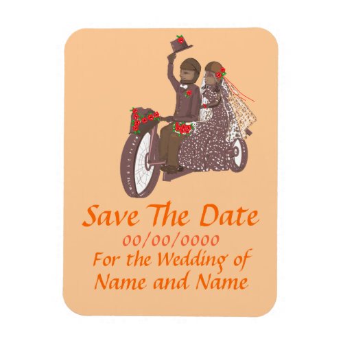 Save The Date Magnet Biker  Motorcycle  weddings