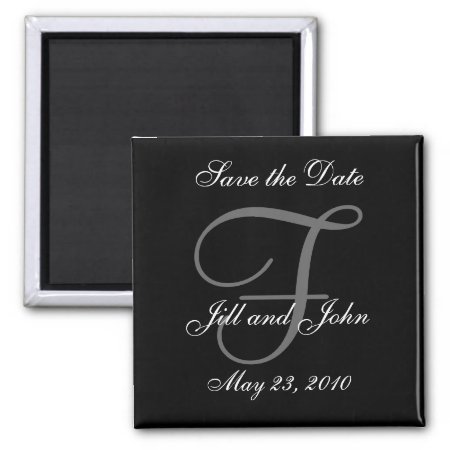 Save The Date Magnet First Names And Initials
