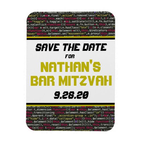 Save the Date Magnet for the Coders Party Suite