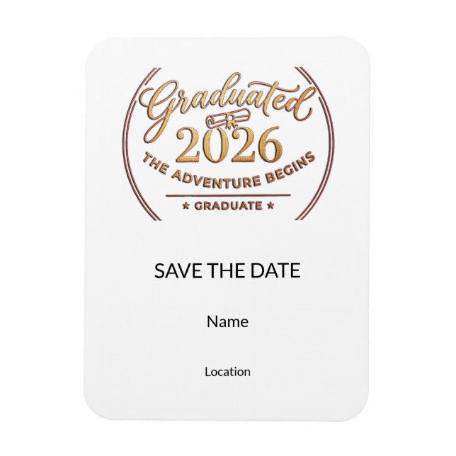 Save the Date Magnet / Graduation Magnet (Vertical)