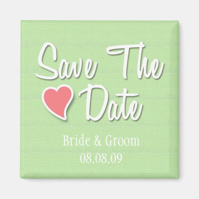 save the date magnet green (Front)