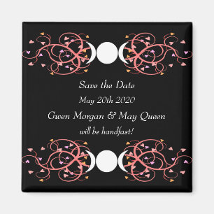 Save the Date Magnet Lesbian Wiccan Wedding