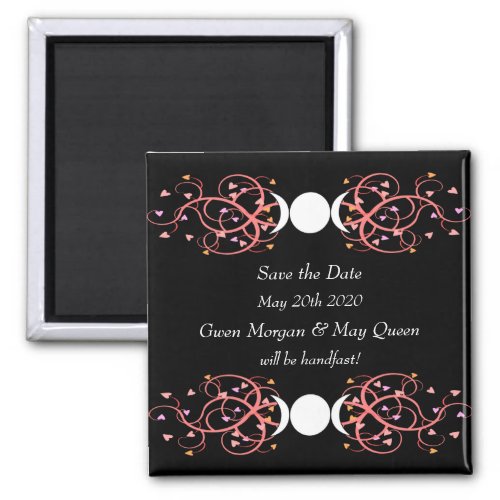 Save the Date Magnet Lesbian Wiccan Wedding