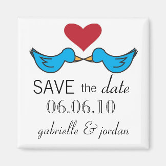 Save the Date Magnet Lovebirds