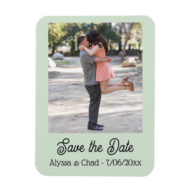 Save the date magnet personalized photo (Vertical)