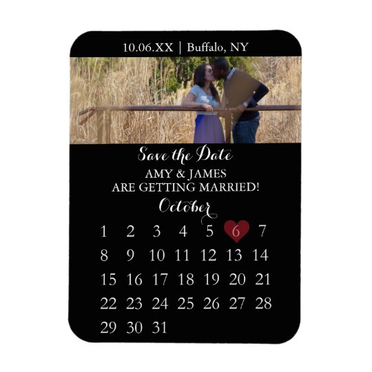 Save the Date Magnet Photo Calendar (Vertical) Zazzle com