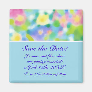 'Save the Date' Magnet, Spring Flowers Magnet
