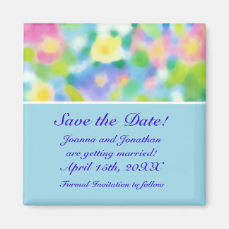 'Save the Date' Magnet, Spring Flowers Magnet