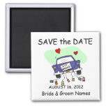 Save The Date Magnet Wedding Just Married Clipart at Zazzle
