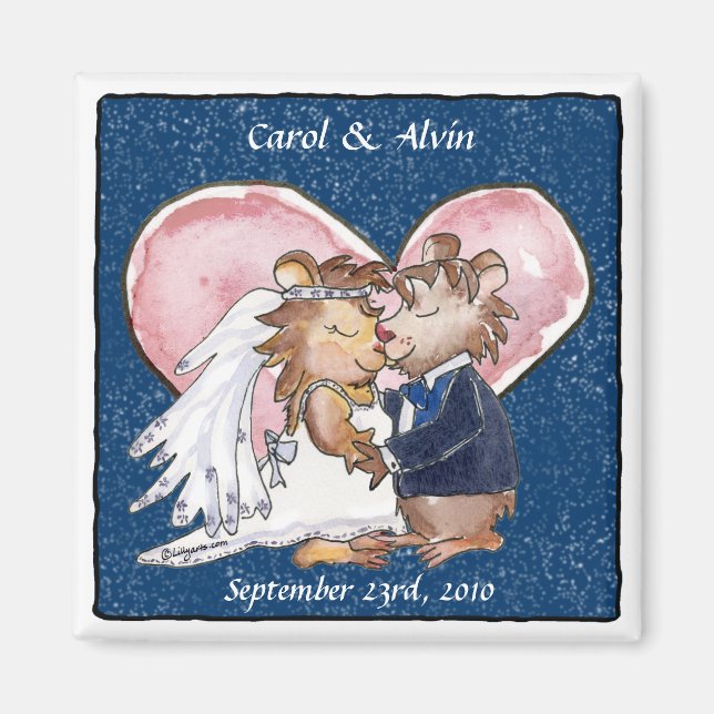 Save the Date Magnets Cute Wedding Starlight (Front)