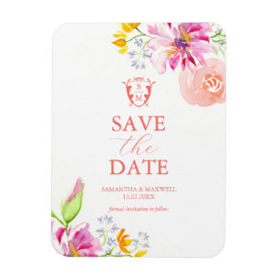 Save The Date Magnets Flowers