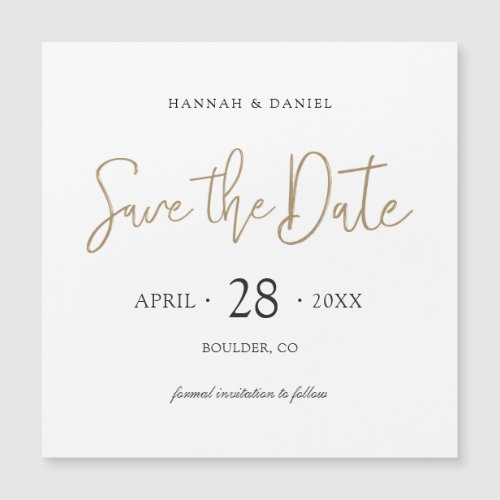 Save the Date Magnets No Photo Custom Template