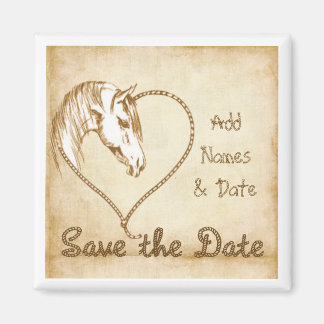 Save the Date Magnets Western Wedding