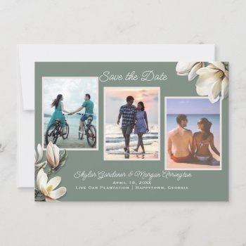 Save The Date Magnolia Green Wedding Announcement by sandpiperWedding at Zazzle