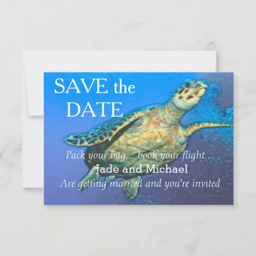 Save the Date _ Marine Life _ Turtle Invitation