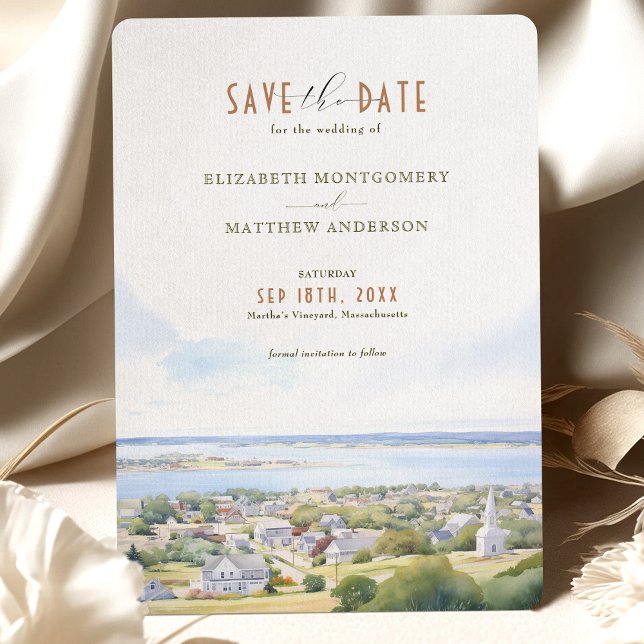 Save The Date Martha’s Vineyard, Massachusetts Invitation (Creator Uploaded)
