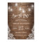 Save The Date Mason Jars Lights Rustic Wood Lace