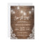 Save The Date Mason Jars Lights Rustic Wood Lace
