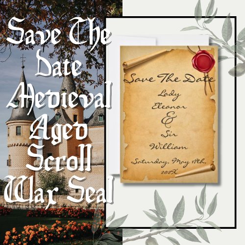 Save The Date Medieval Aged Scroll Wax Seal